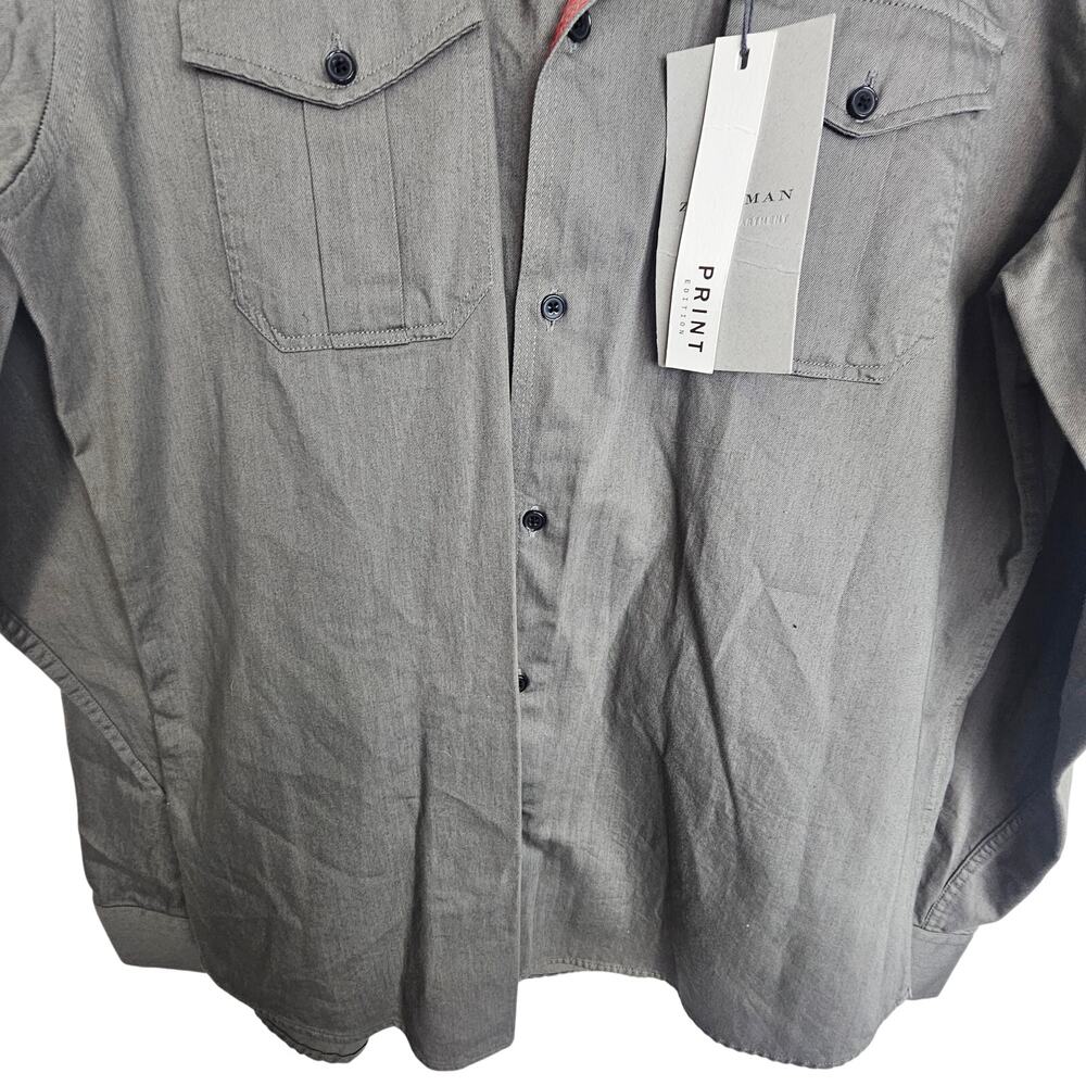 Zara Mens Graphic Shirt Size L Streetwear Stop Looking For Answers Grunge Skater - Picture 4 of 10